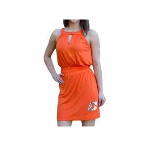 NEW LIVY LU oklahoma state university halter dress in orange